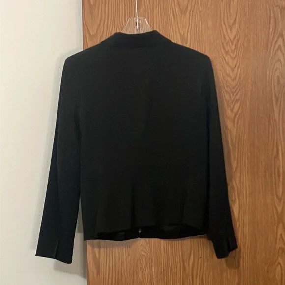 Vintage Trousers Etc New York Black Zip-up Jacket Size 6 - Picture 2 of 8